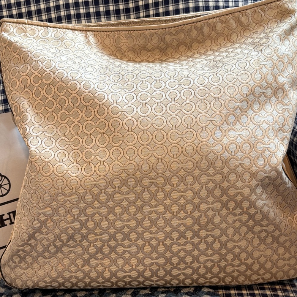 Coach Tan Signature Canvas Shoulder Bag - Picture 5 of 9
